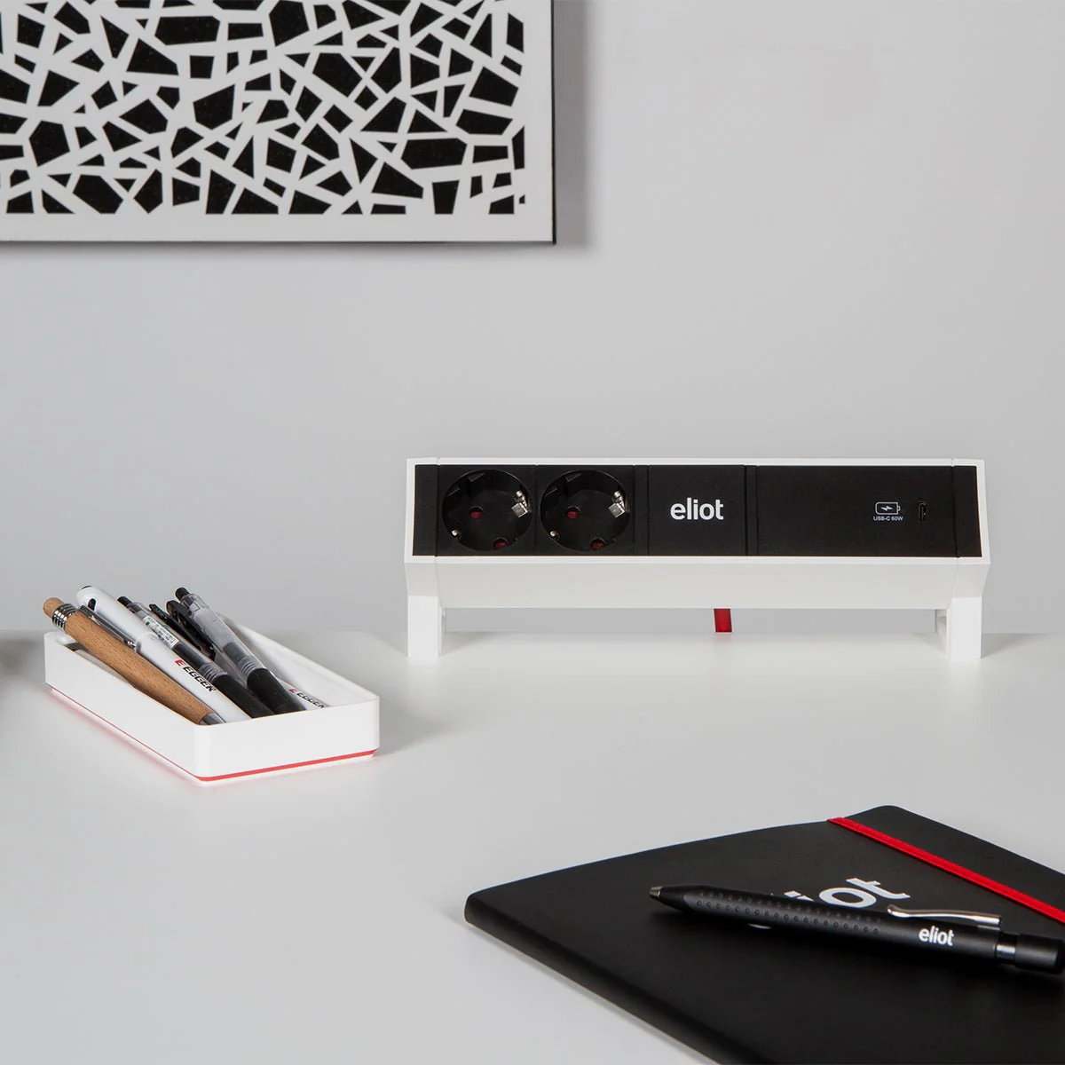 Desk White Auftischsteckdose mit 60W USB-C - Image 3