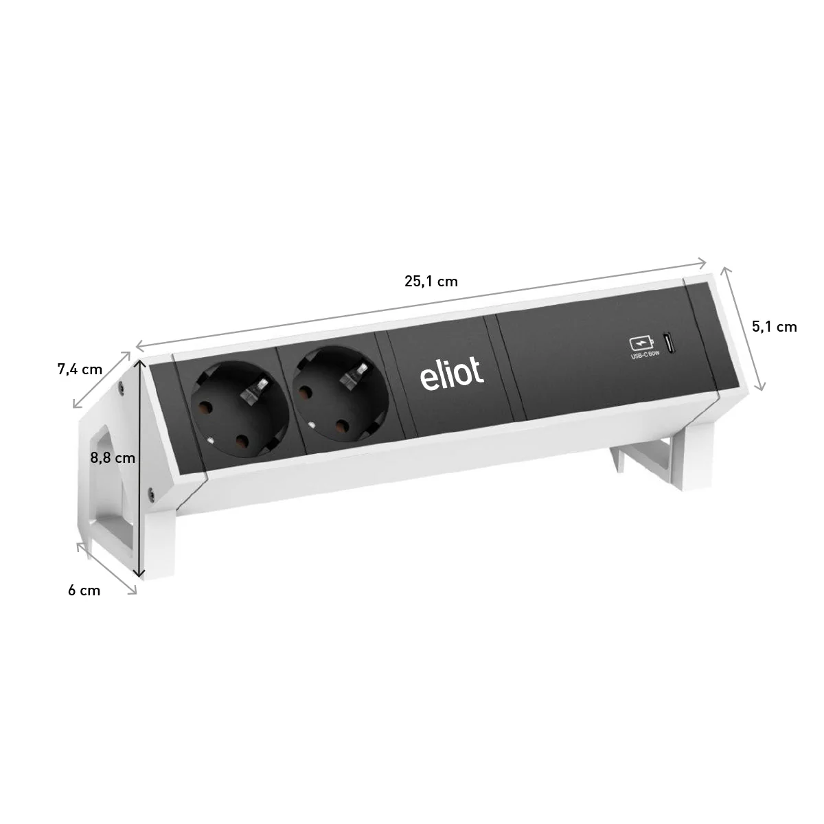 Desk Bluestone Auftischsteckdose mit 60W USB-C - Image 4
