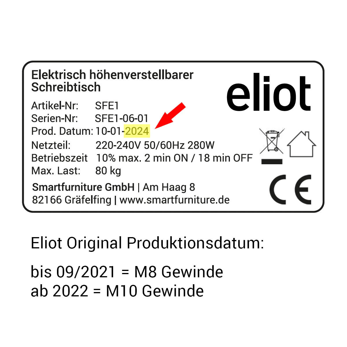 Rollen Set mit roter Bremse für Eliot Original und Tiny - Image 6